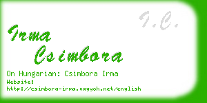 irma csimbora business card